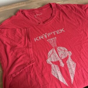 Kryptek Men's XL Red Logo 100% Cotton‎ Graphic Print Short Sleeve T-Shirt Tee